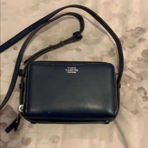 Navy purse with silver accents
